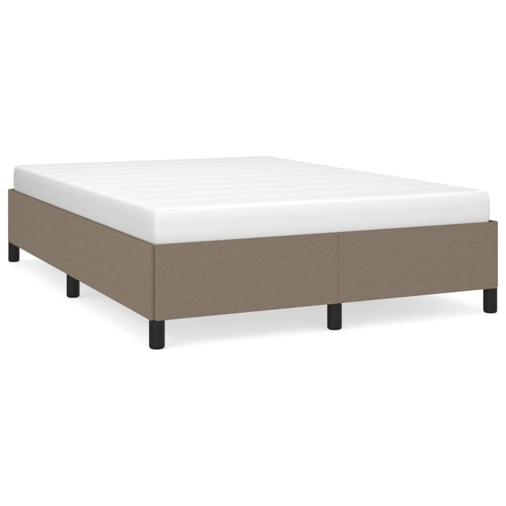 vidaXL Bedframe zonder matras stof taupe 140x190 cm