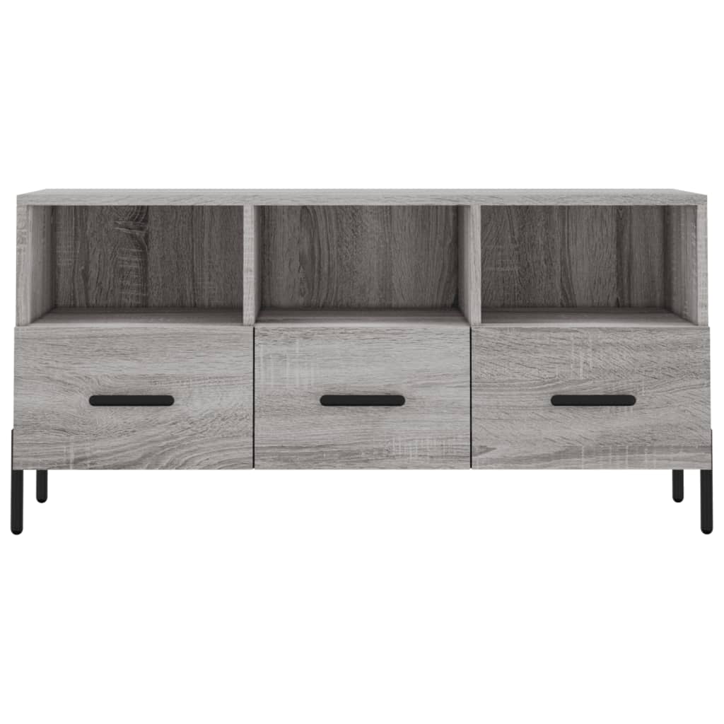 vidaXL Tv-meubel 102x36x50 cm bewerkt hout grijs sonoma eikenkleurig