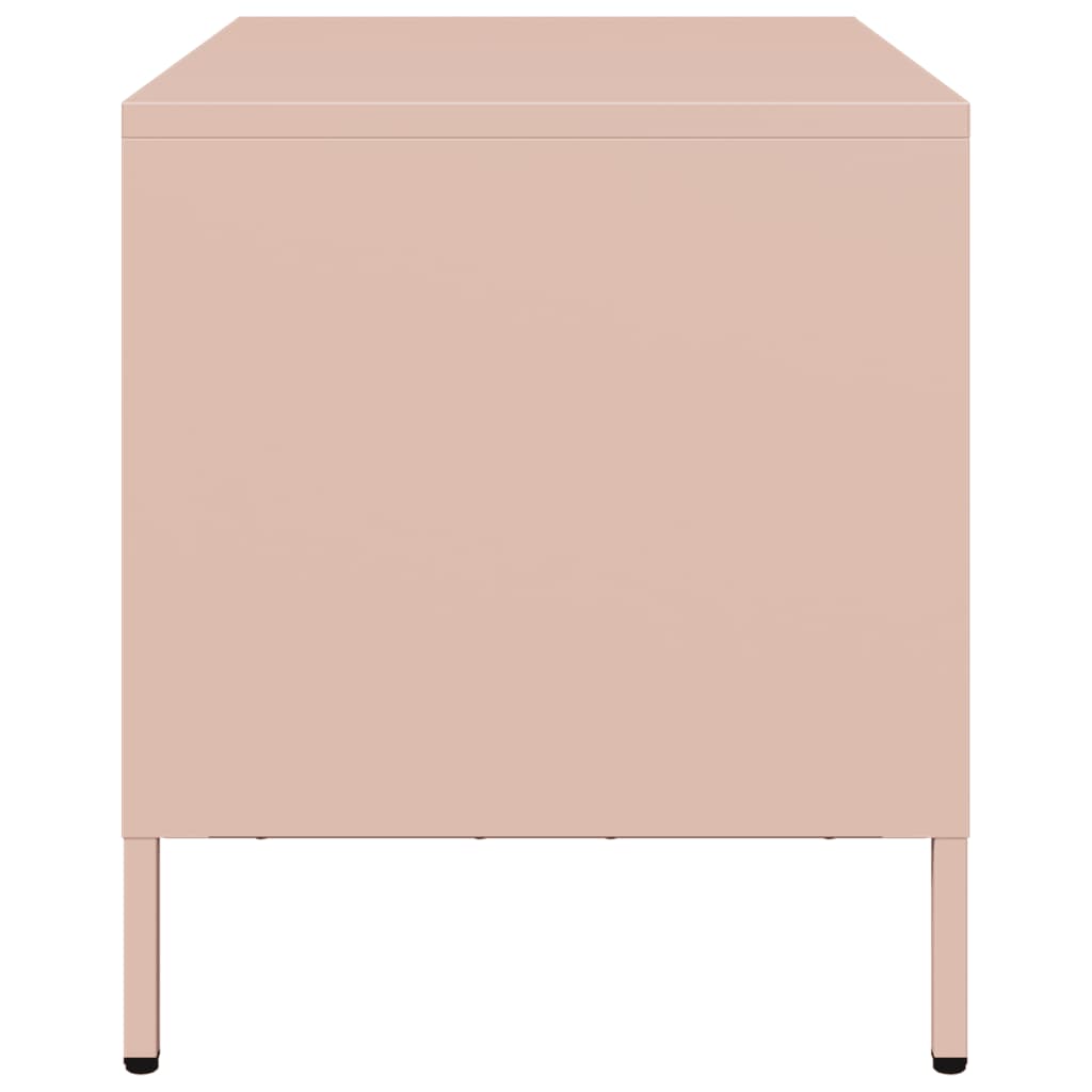 vidaXL Tv-meubel 68x39x43,5 cm koudgewalst staal roze