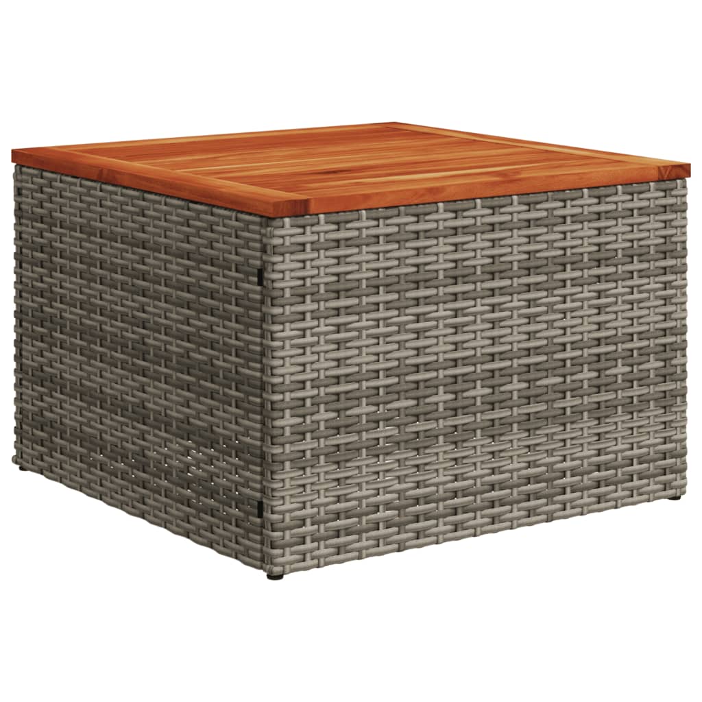 vidaXL 8-delige Loungeset met kussens poly rattan grijs