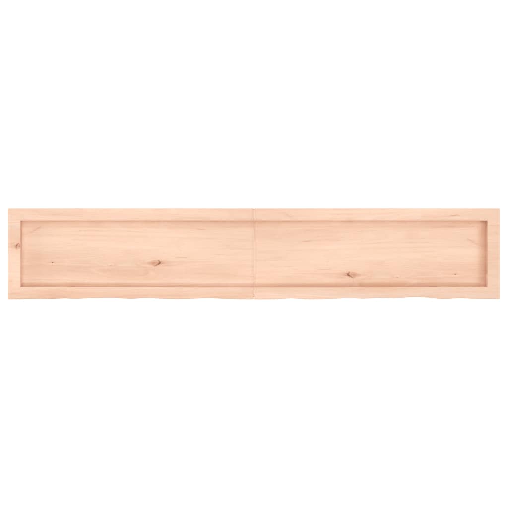 vidaXL Wandschap 160x30x(2-4) cm onbehandeld massief eikenhout