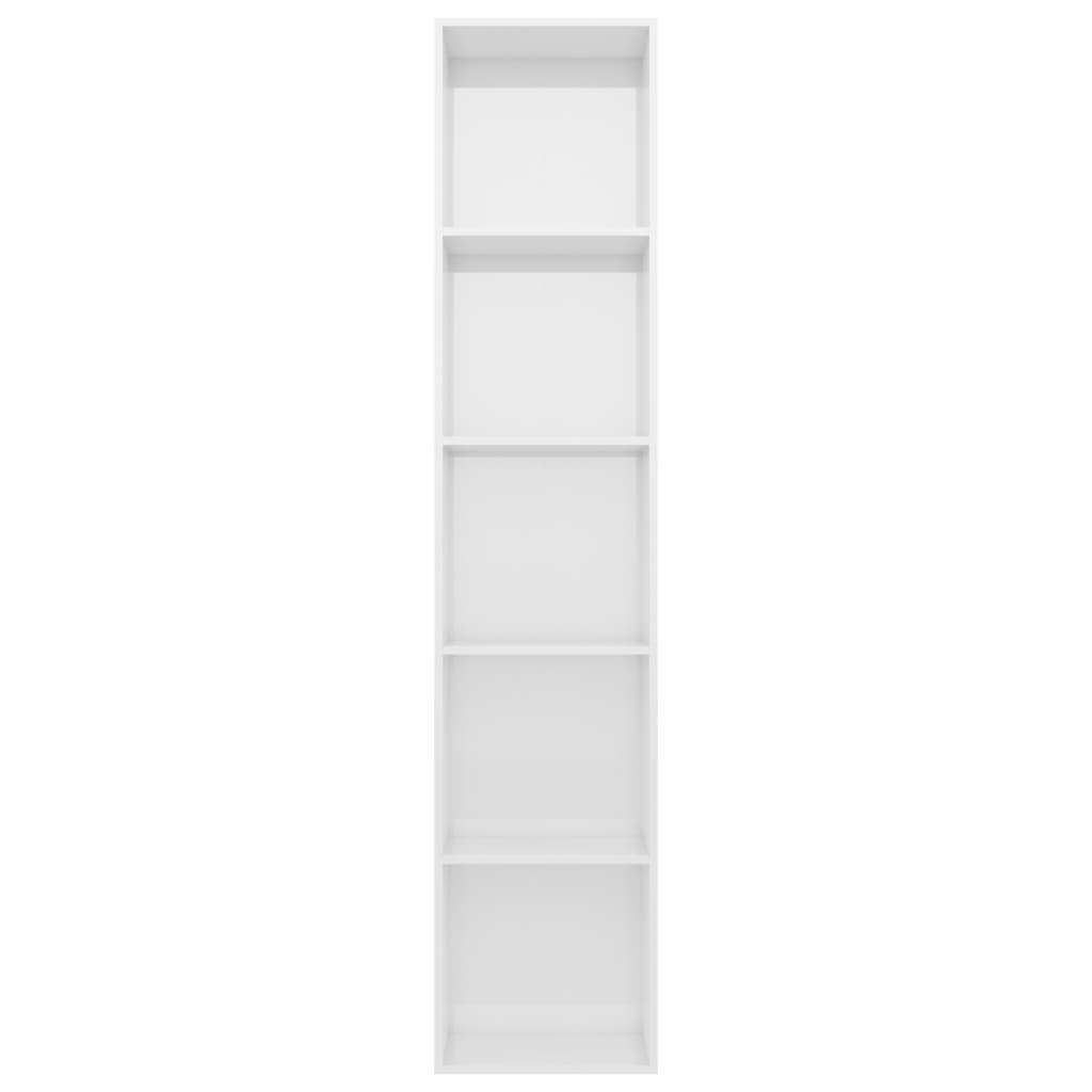 800962 vidaXL Boekenkast 40x30x189 cm bewerkt hout hoogglans wit