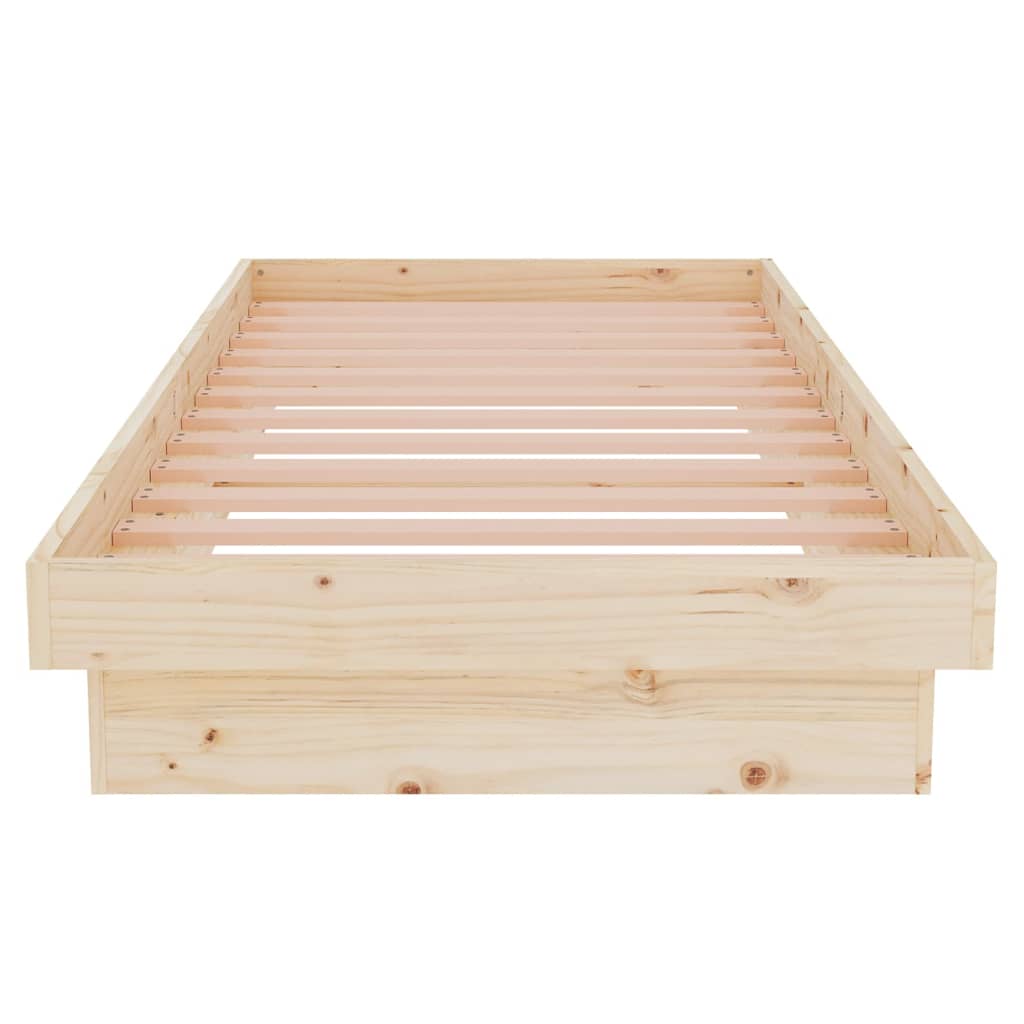 vidaXL Bedframe massief hout 75x190 cm