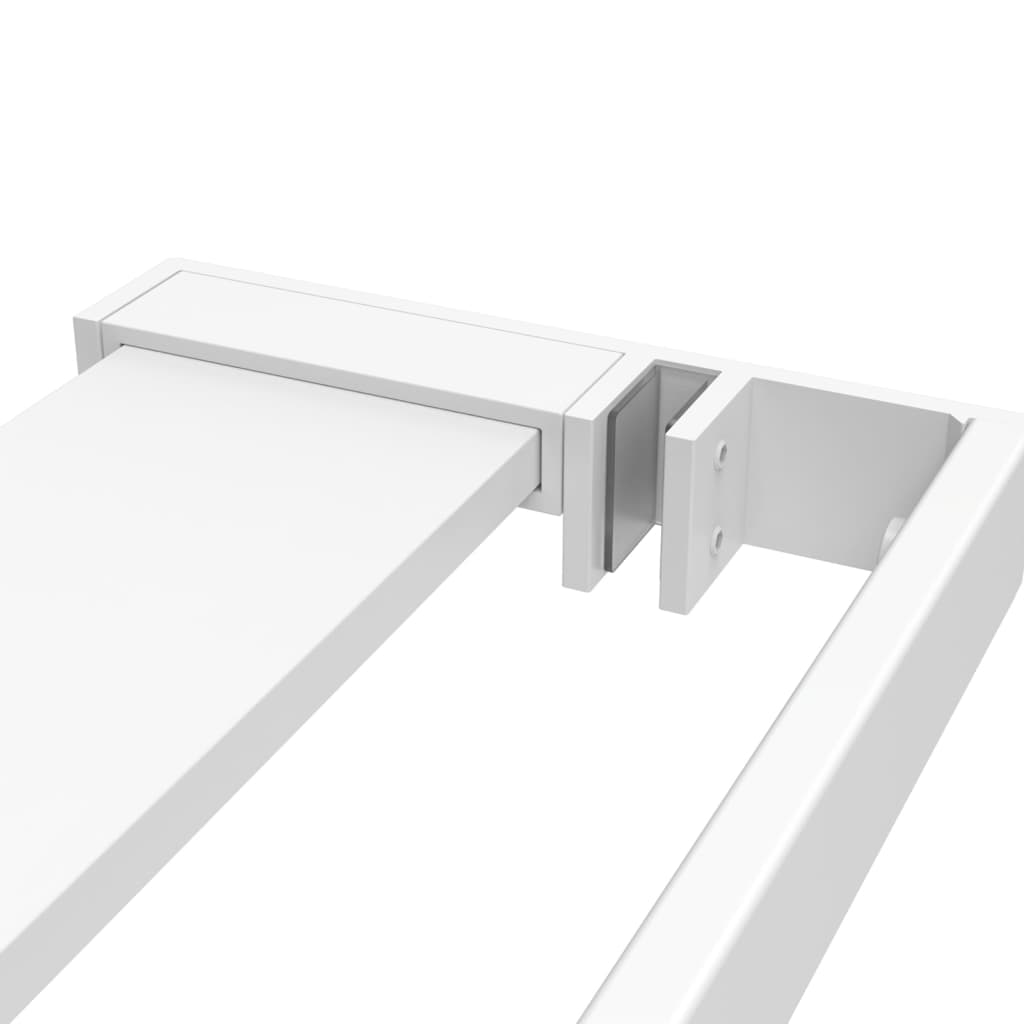 vidaXL Wandschap voor inloopdouchewand 100 cm aluminium wit