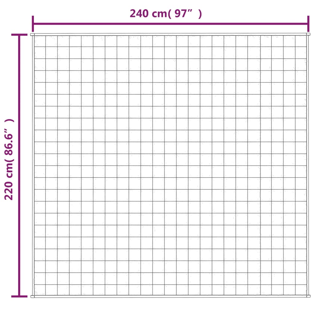 vidaXL Verzwaringsdeken 220x240 cm 15 kg stof lichtcrèmekleurig