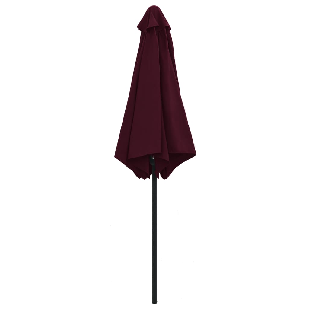 vidaXL Parasol met aluminium paal 270x246 cm bordeauxrood