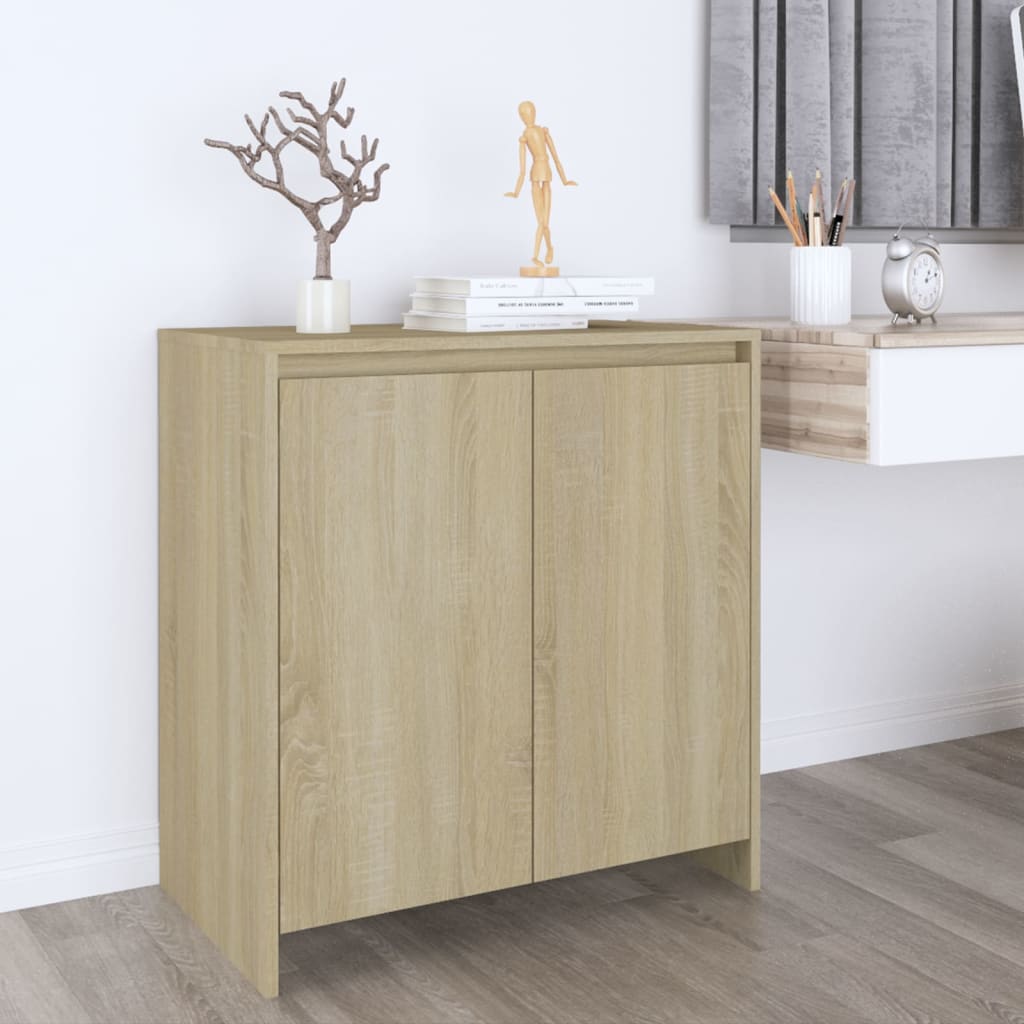 vidaXL Dressoir 70x41x75 cm bewerkt hout sonoma eikenkleurig