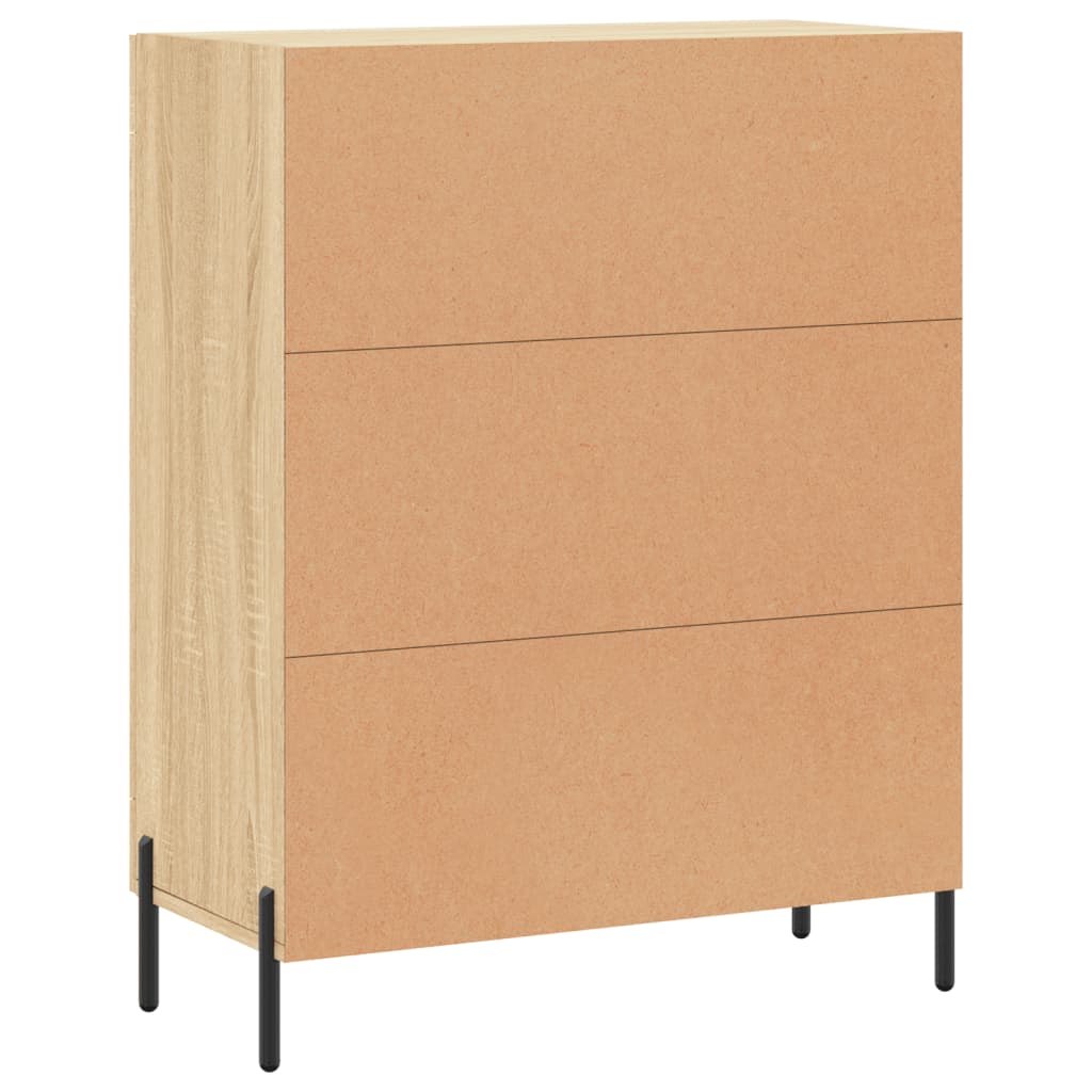 vidaXL Dressoir 69,5x34x90 cm bewerkt hout sonoma eikenkleurig