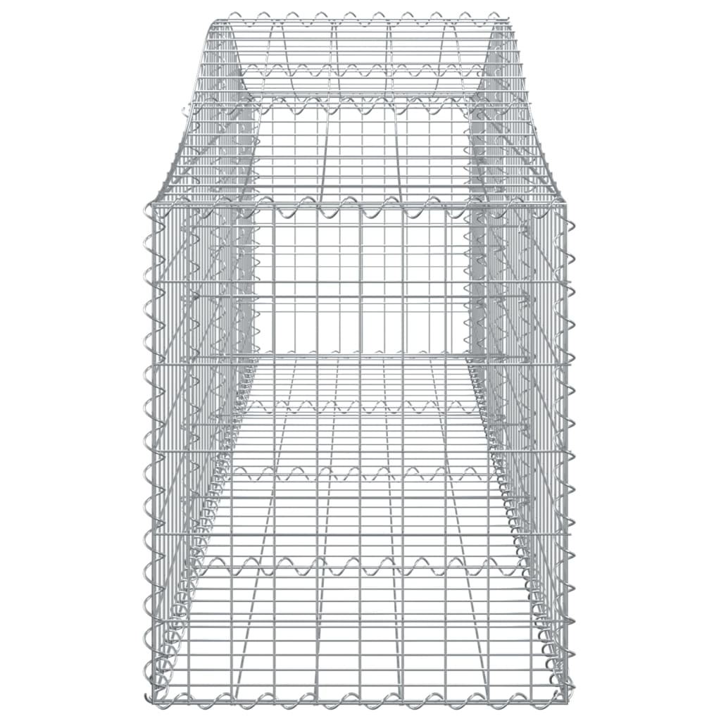 vidaXL Schanskorven 9 st gewelfd 200x50x60/80 cm gegalvaniseerd ijzer