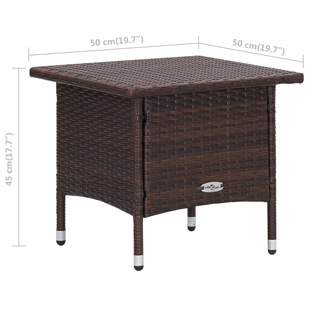 vidaXL 2-delige Loungeset met kussens poly rattan bruin