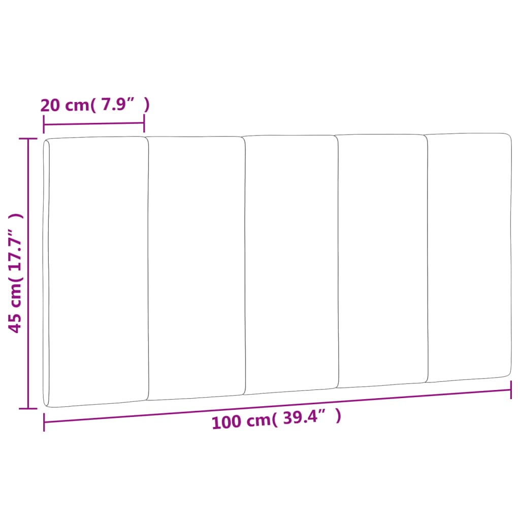 vidaXL Hoofdbordkussen 100 cm fluweel zwart