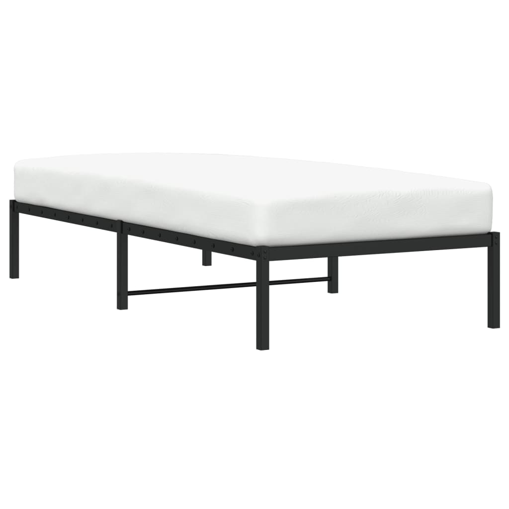 vidaXL Bedframe metaal zwart 90x190 cm