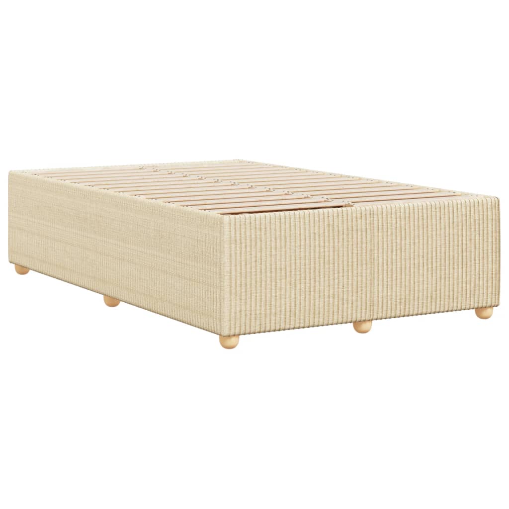 vidaXL Bedframe stof crèmekleurig 120x190 cm