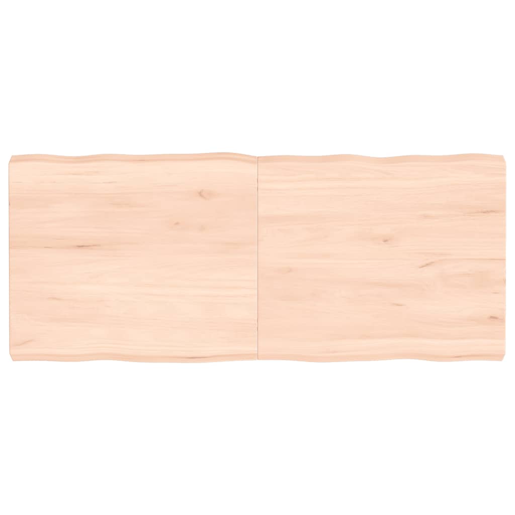 vidaXL Tafelblad natuurlijke rand 140x60x(2-6) cm massief eikenhout