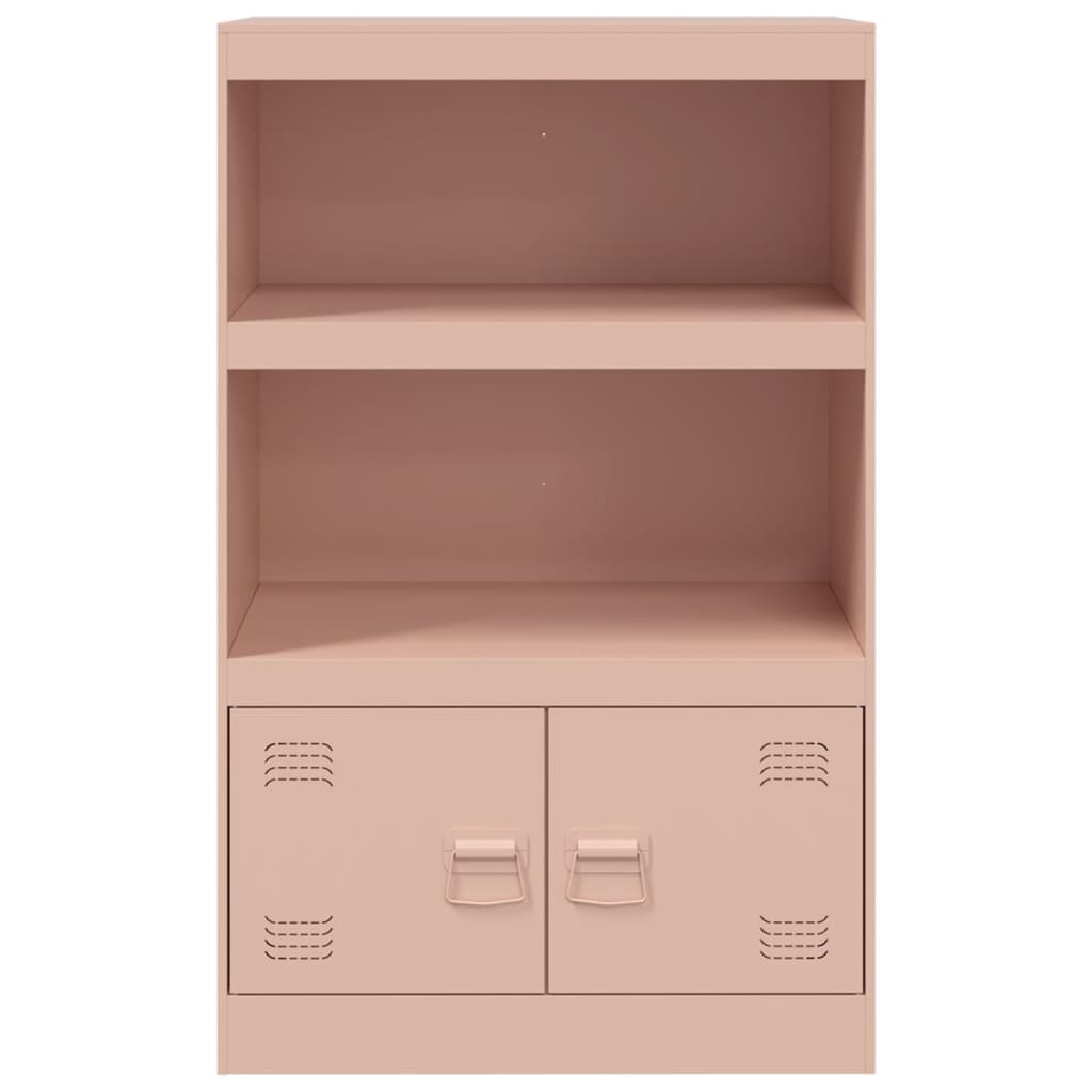 vidaXL Dressoir 67x39x107 cm staal roze