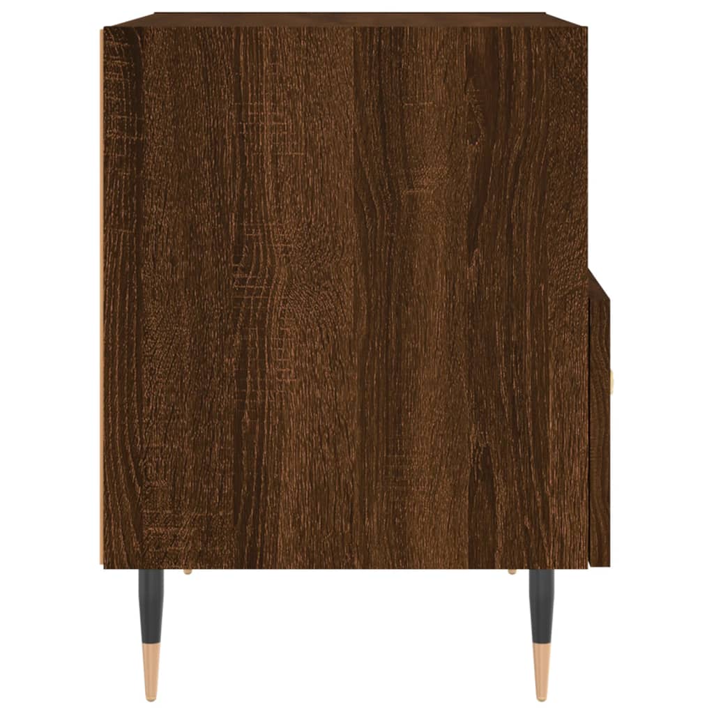 vidaXL Nachtkastjes 2 st 40x35x47,5 cm bewerkt hout bruin eikenkleur