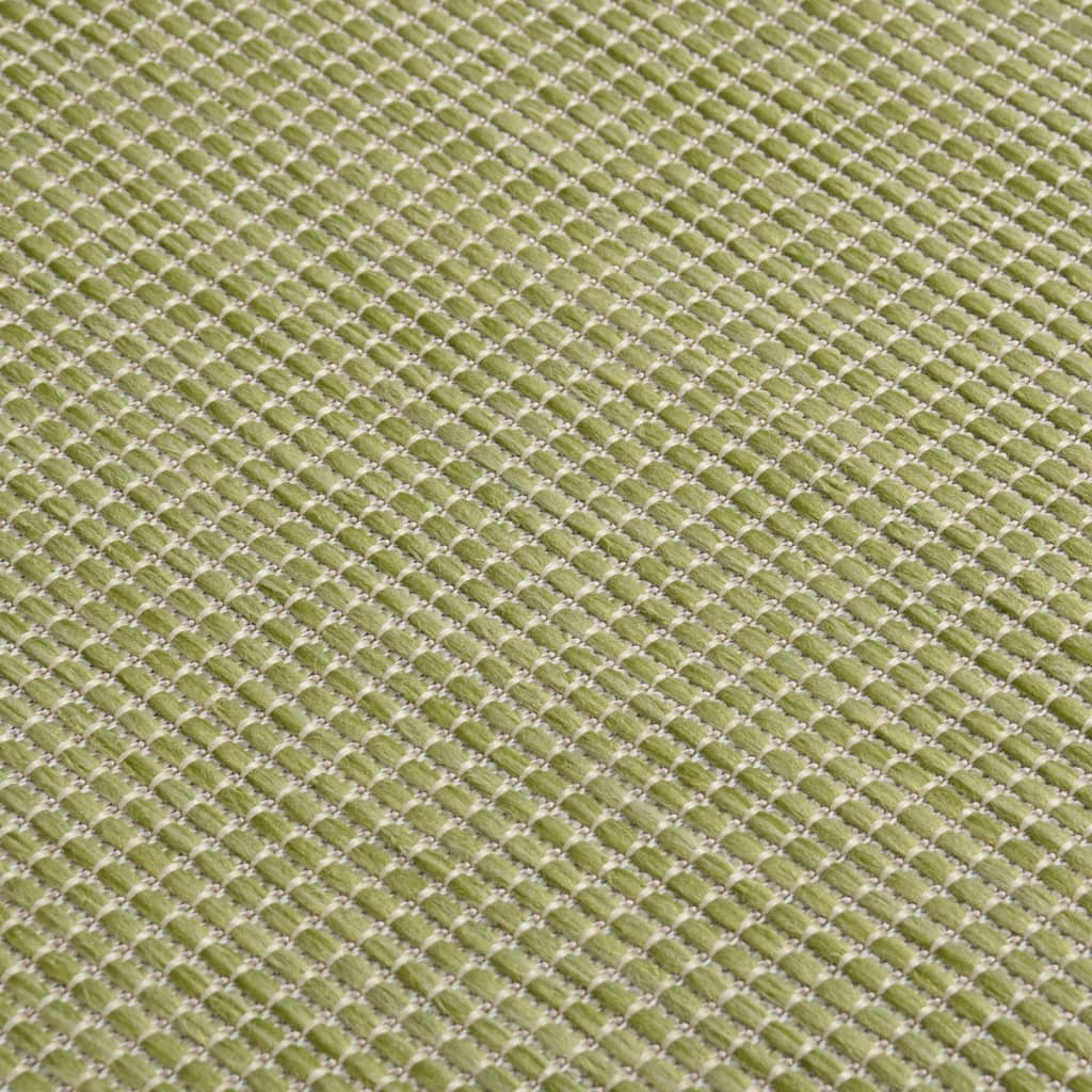 vidaXL Buitenkleed platgeweven 80x250 cm groen