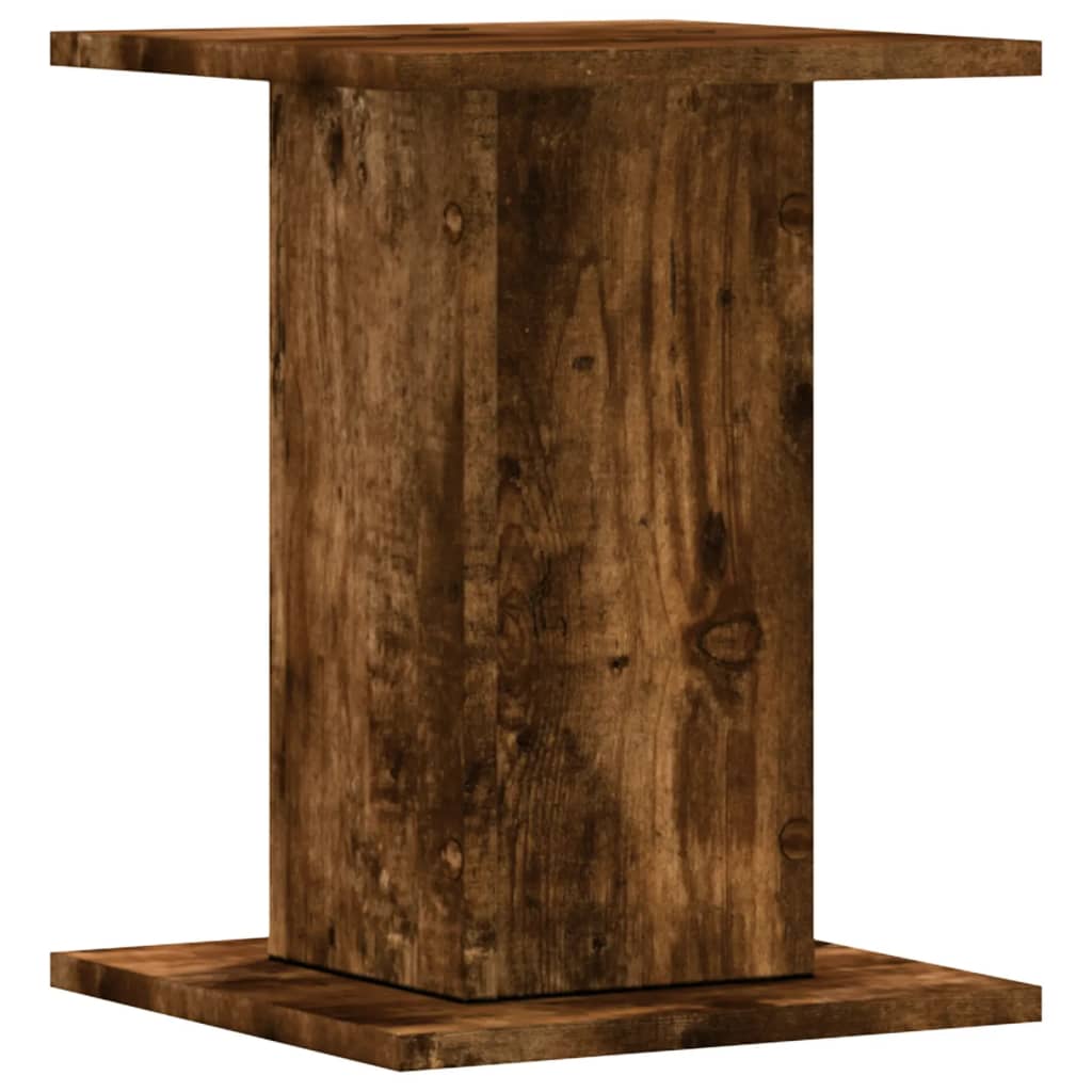 vidaXL Speakerstandaards 2 st 30x30x40 cm bewerkt hout gerookt eiken