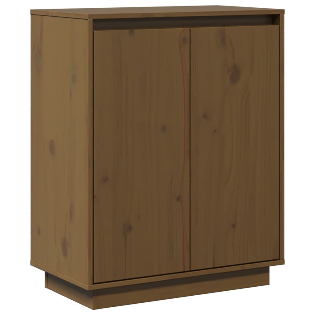 vidaXL Dressoir 60x34x75 cm massief grenenhout honingbruin