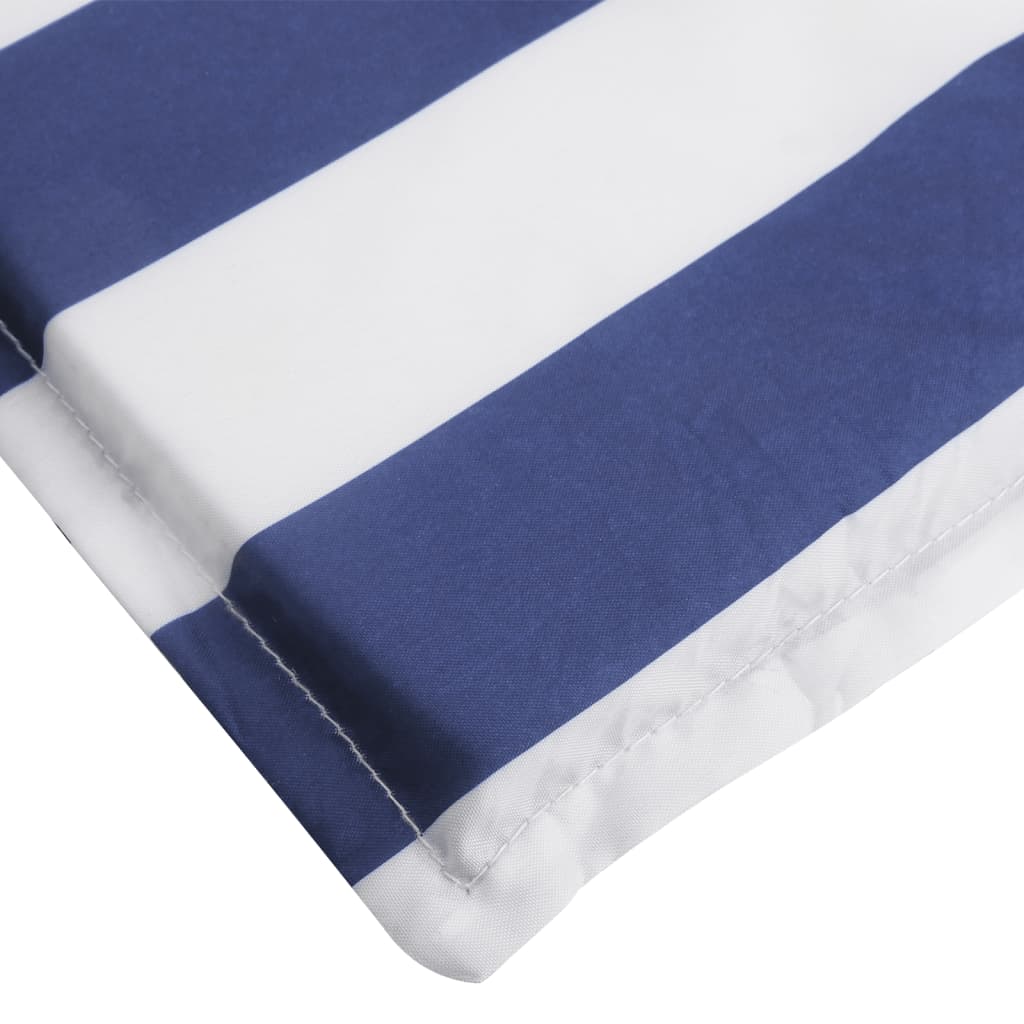 vidaXL Ligbedkussen gestreept oxford stof blauw en wit