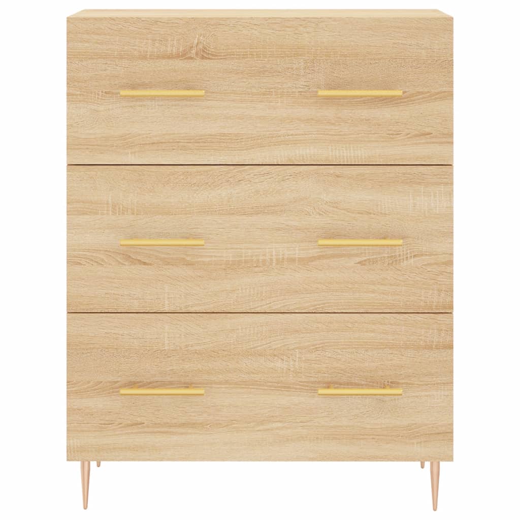 vidaXL Dressoir 69,5x34x90 cm bewerkt hout sonoma eikenkleurig