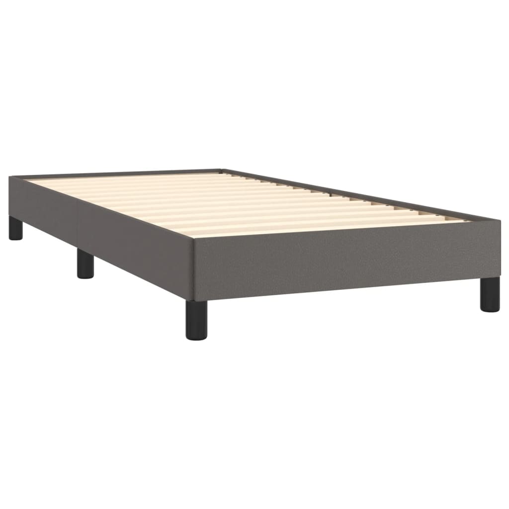 vidaXL Bedframe kunstleer grijs 90x190 cm