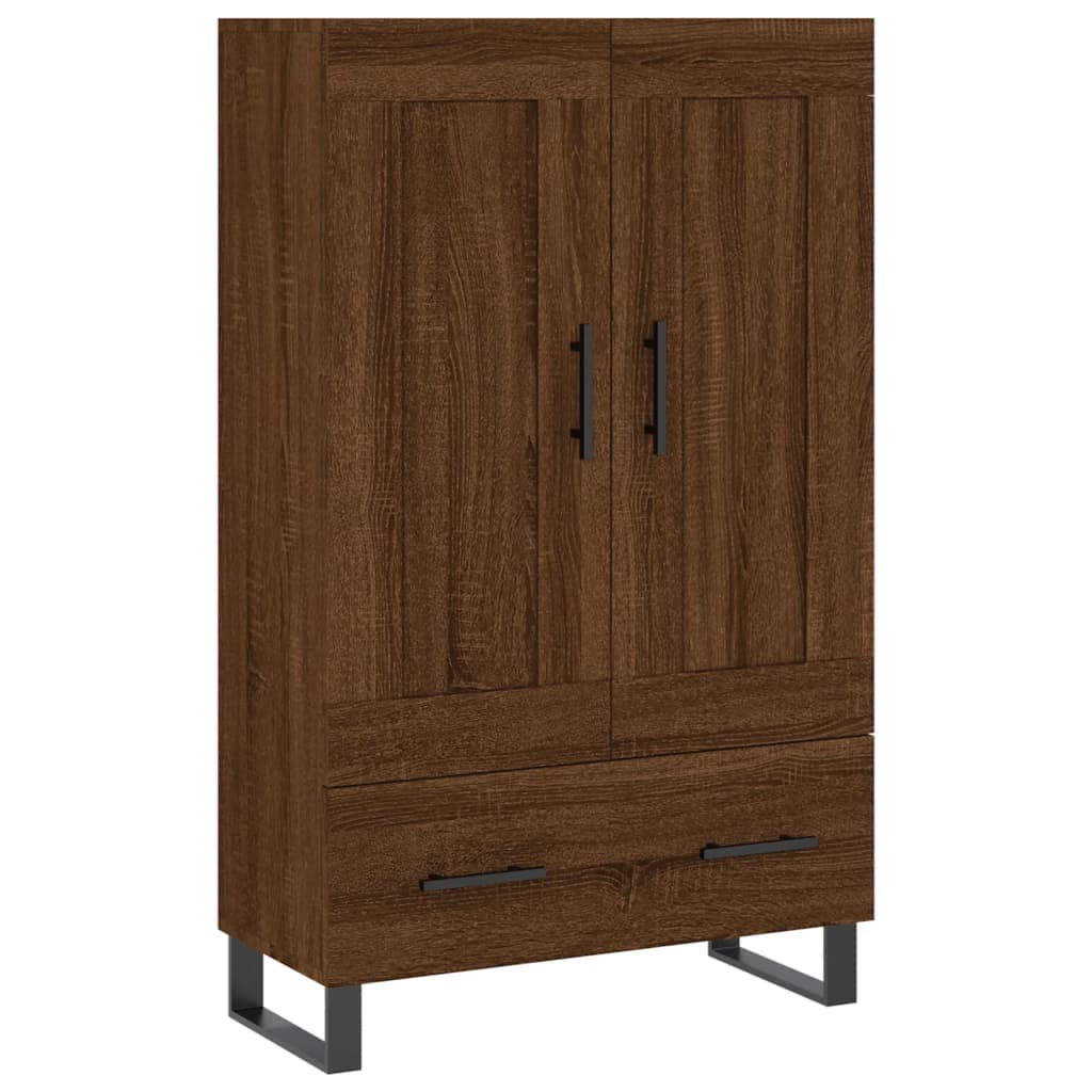 vidaXL Hoge kast 69,5x31x115 cm bewerkt hout bruin eikenkleur