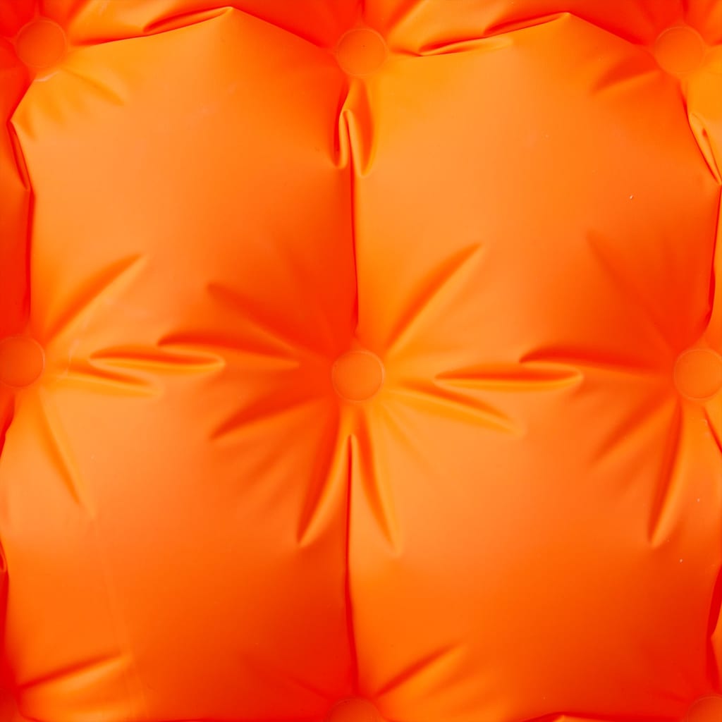 vidaXL Kampeermatras met kussen zelfopblazend 1-persoons oranje