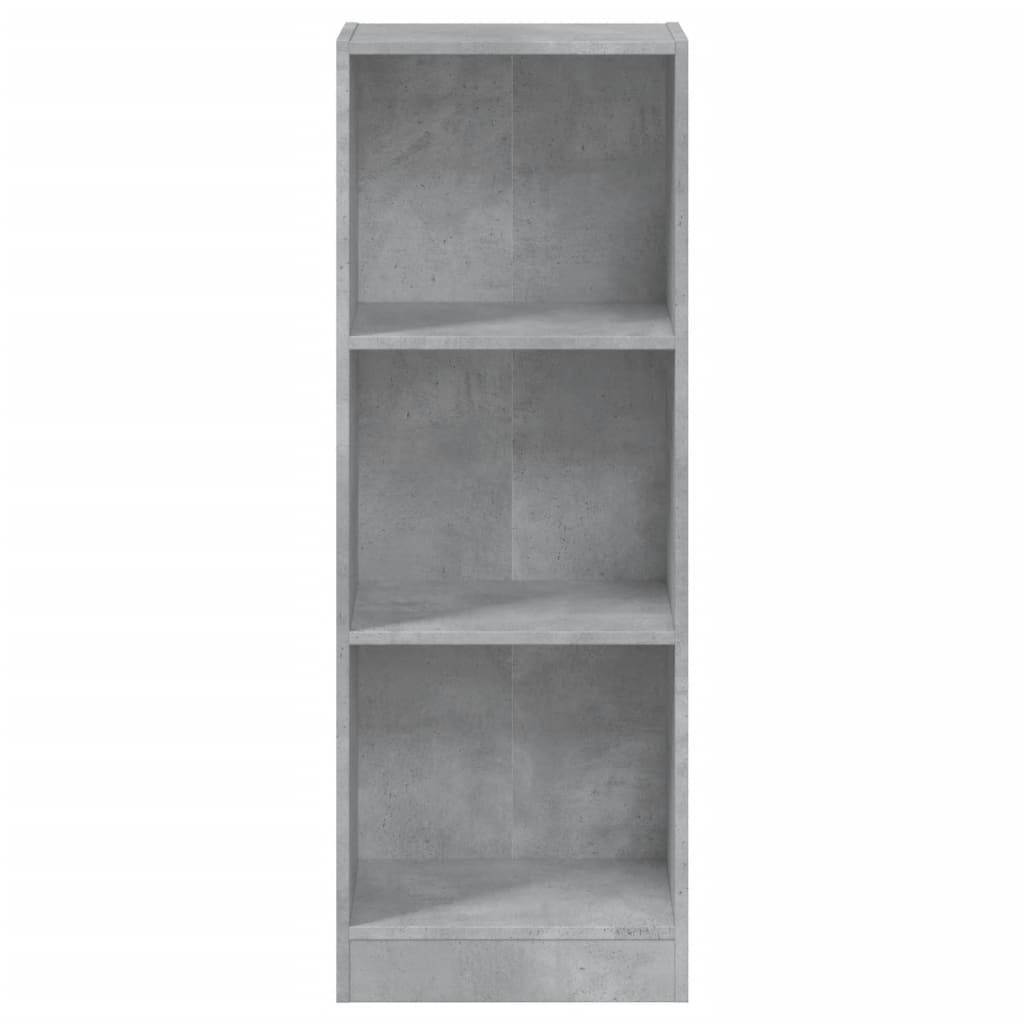 vidaXL Boekenkast met 3 schappen 40x24x109 cm bewerkt hout betongrijs