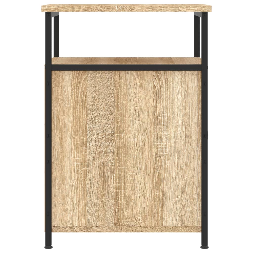 vidaXL Nachtkastjes 2 st 40x42x60 cm bewerkt hout sonoma eikenkleurig