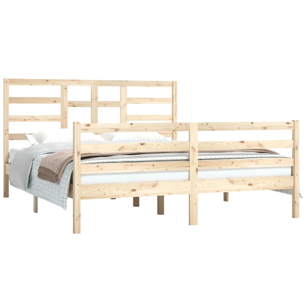 vidaXL Bedframe zonder matras massief hout 160x200 cm