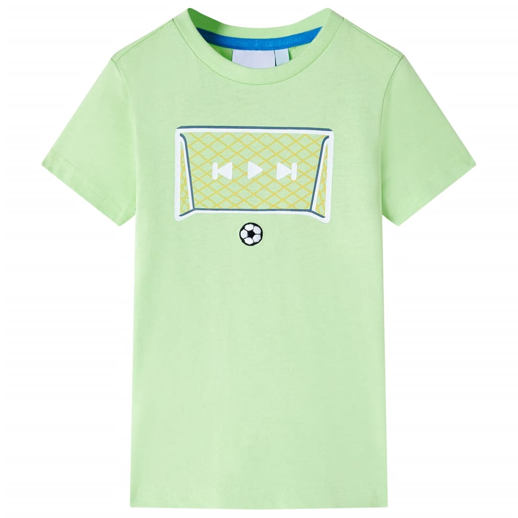 Kindershirt 104 limoengroen