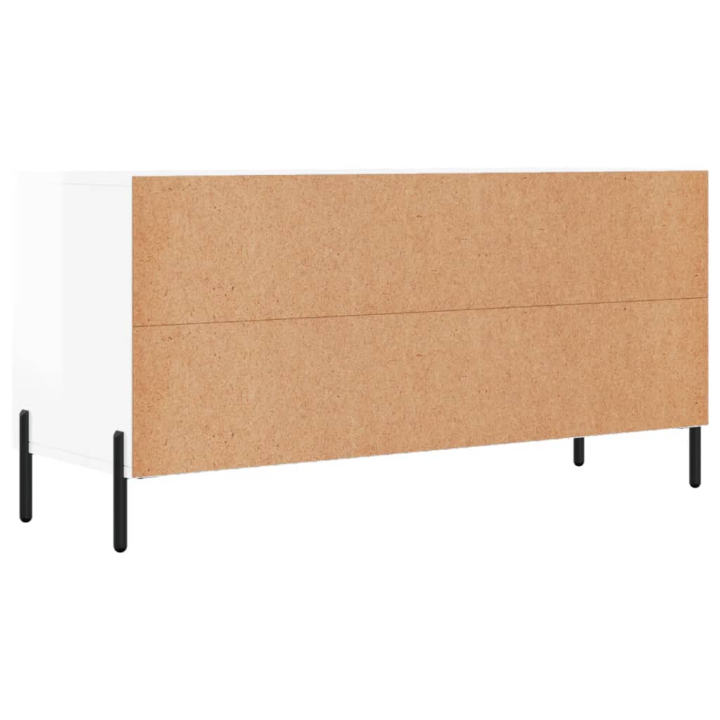 vidaXL Tv-meubel 102x36x50 cm bewerkt hout hoogglans wit