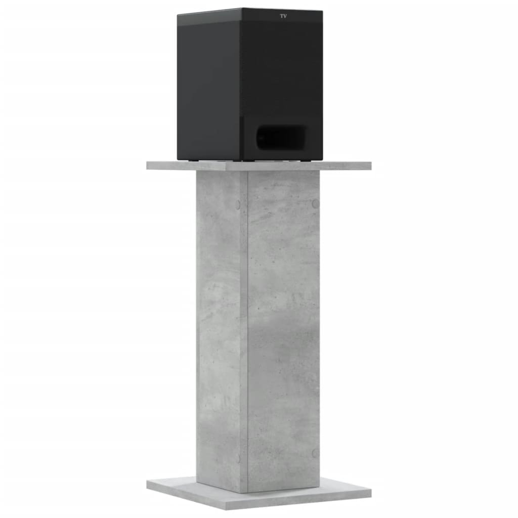 vidaXL Speakerstandaards 2 st 30x30x60 cm bewerkt hout betongrijs