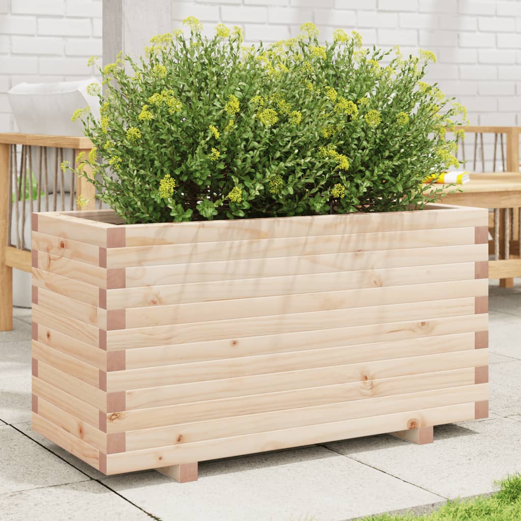 vidaXL Plantenbak 90x40x49,5 cm massief grenenhout