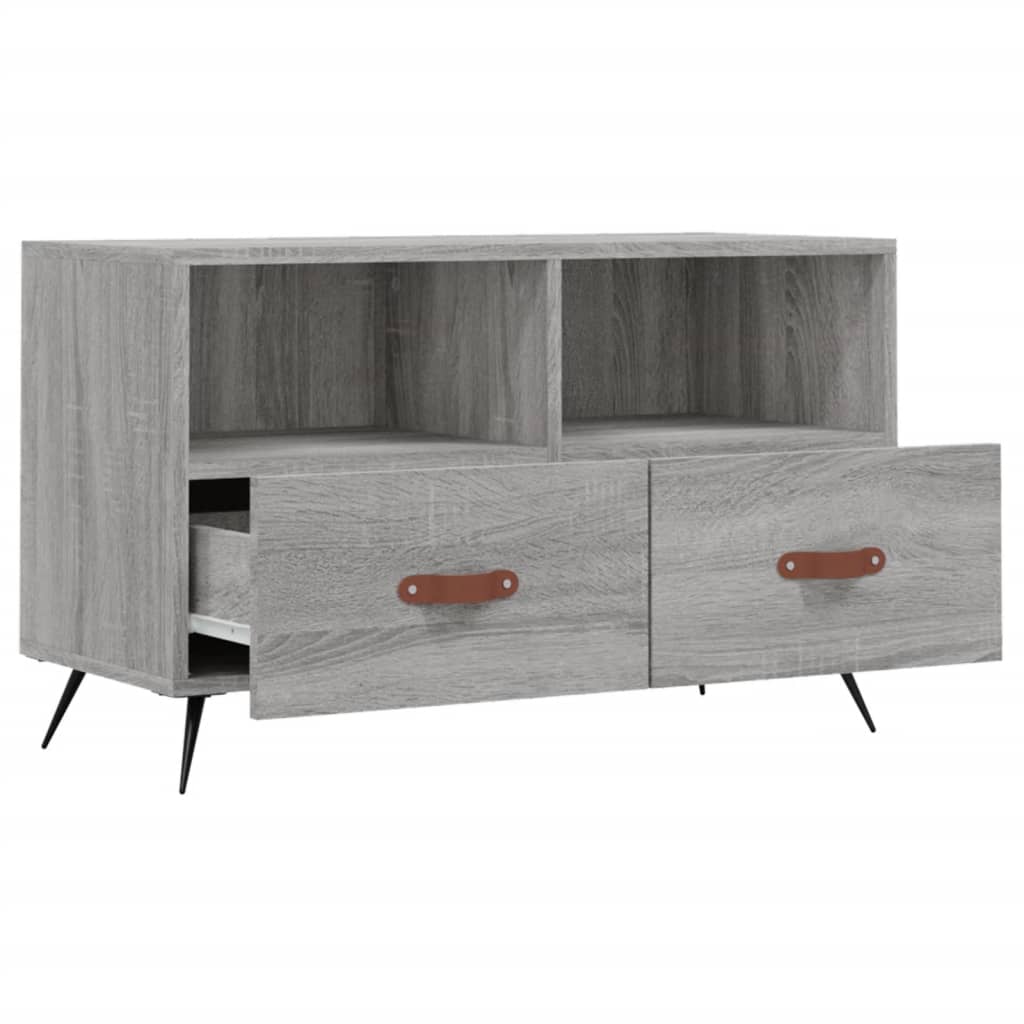 vidaXL Tv-meubel 80x36x50 cm bewerkt hout grijs sonoma eikenkleurig