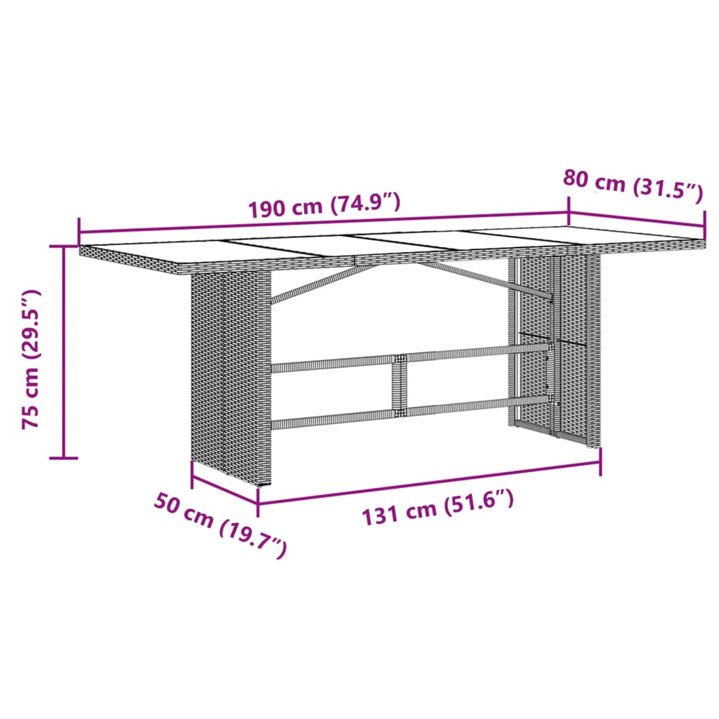 vidaXL 9-delige Bistroset met kussens poly rattan zwart