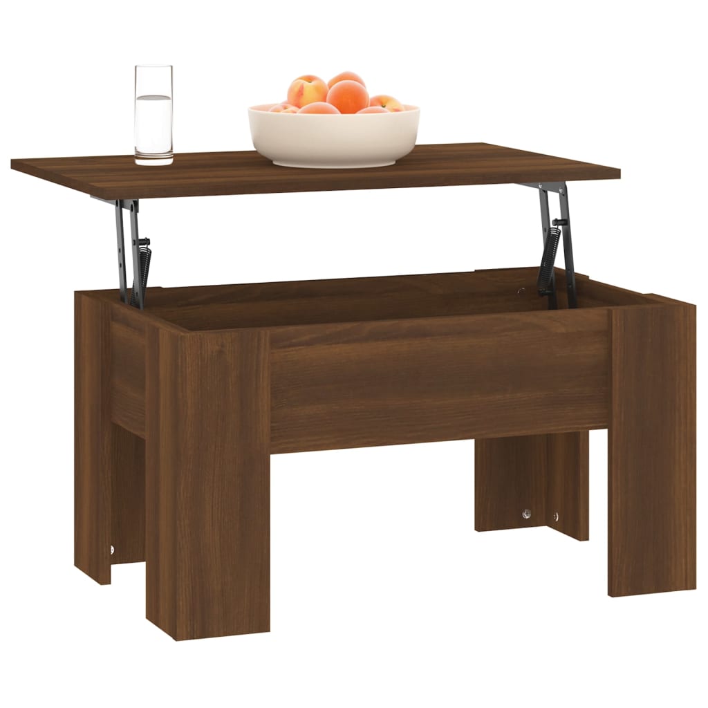 vidaXL Salontafel 79x49x41 cm bewerkt hout bruin eikenkleur