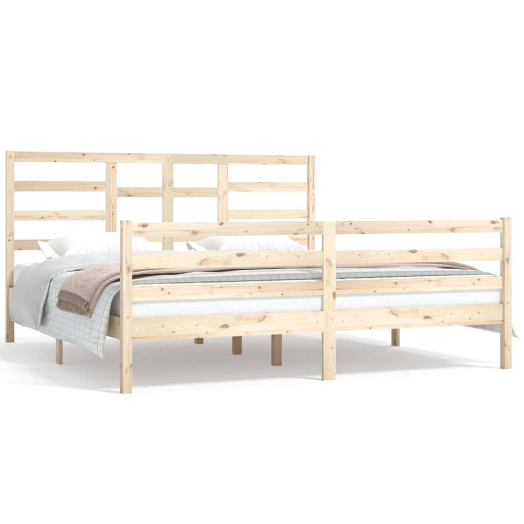 vidaXL Bedframe zonder matras massief hout 180x200 cm