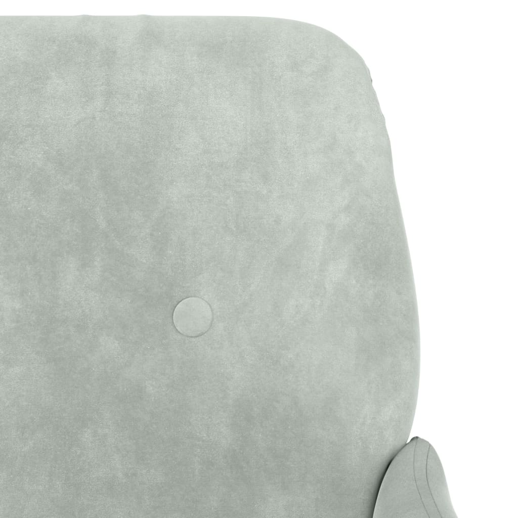 vidaXL Fauteuil 62x79x79 cm fluweel lichtgrijs