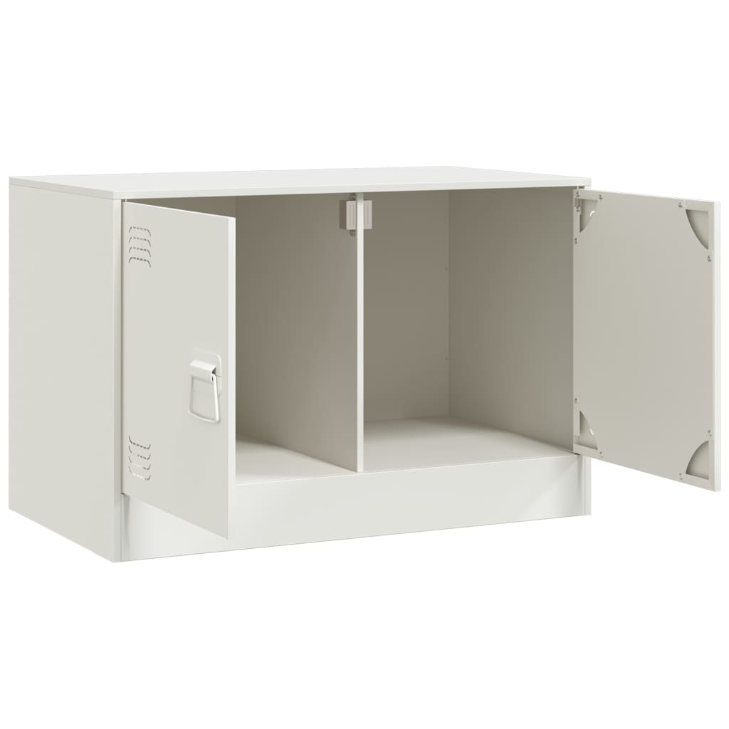 vidaXL Tv-meubel 67x39x44 cm staal wit