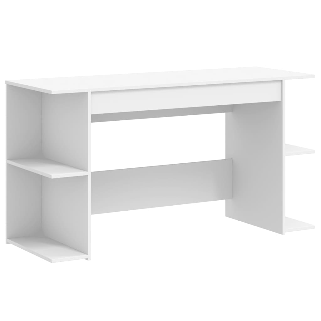 vidaXL Bureau 140x50x75 cm bewerkt hout wit