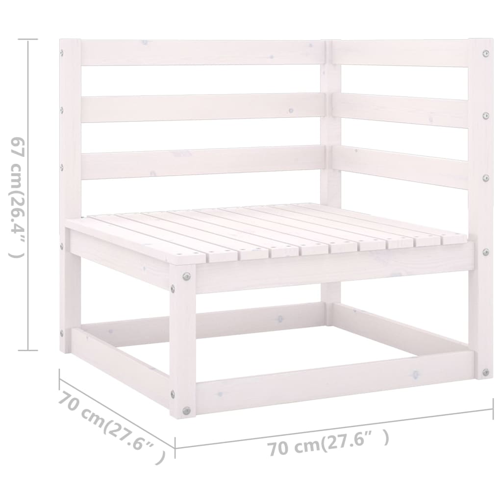 vidaXL 8-delige Loungeset met kussens massief grenenhout