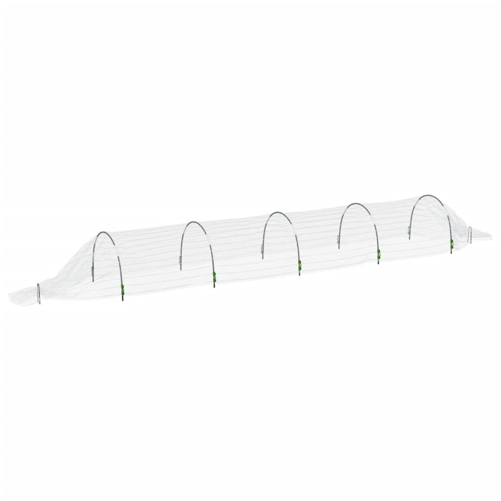 vidaXL Kweektunnels 2 st 1,5x5 m glasvezel en polypropeen