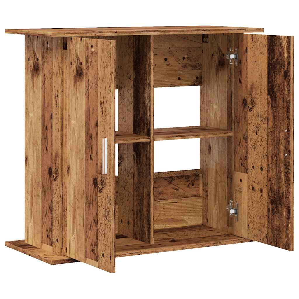 vidaXL Aquariumstandaard 81x36x73 cm bewerkt hout oud houtkleurig