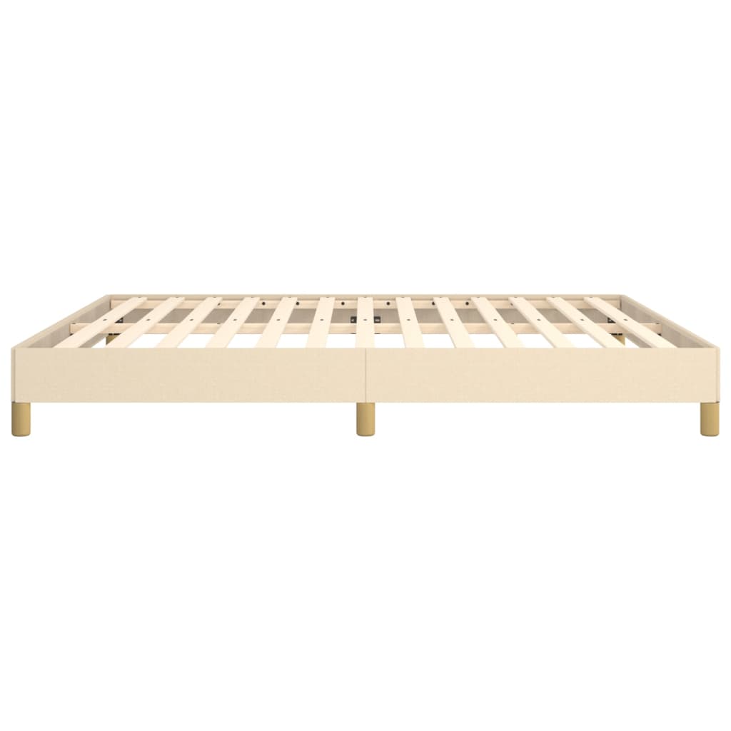 vidaXL Bedframe zonder matras stof crèmekleurig 180x200 cm