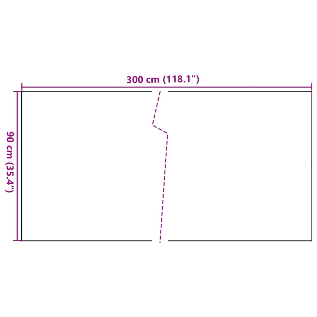 vidaXL Balkonscherm 300x90 cm poly rattan bruin en zwart