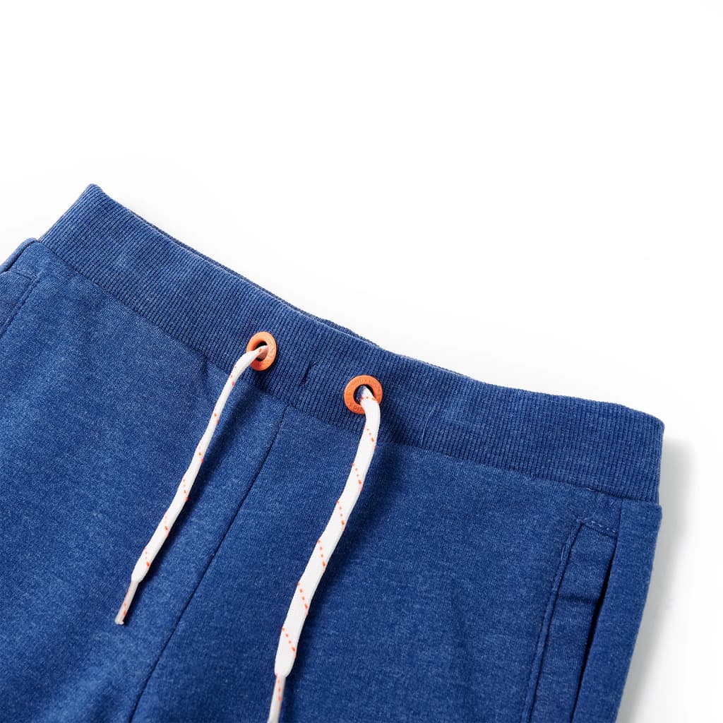 Kindershorts met trekkoord 140 gemêleerd donkerblauw