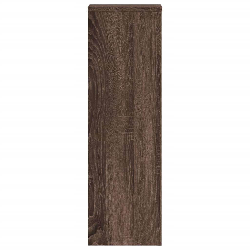 vidaXL Plantenstandaards 2 st 25x25x80 cm bewerkt hout bruin eiken