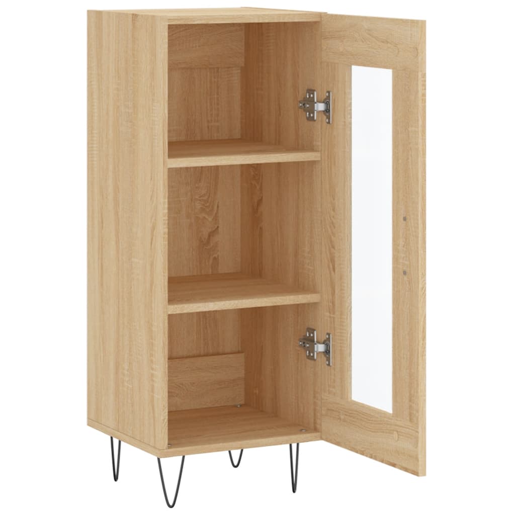 vidaXL Dressoir 34,5x34x90 cm bewerkt hout sonoma eiken